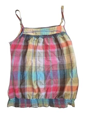 Maurices Multicolor Plaid Spaghetti-Strap Tank